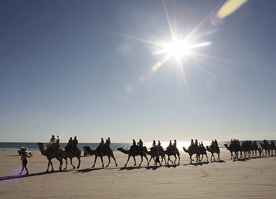 Camel rides on Cable Beach - Broome self drive holiday