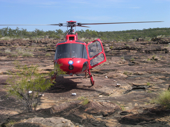 Mitchell Falls helipad twa 2006