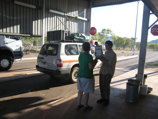 thanks David and Carmela - Western Australia and Northern Territory border quarantine check 