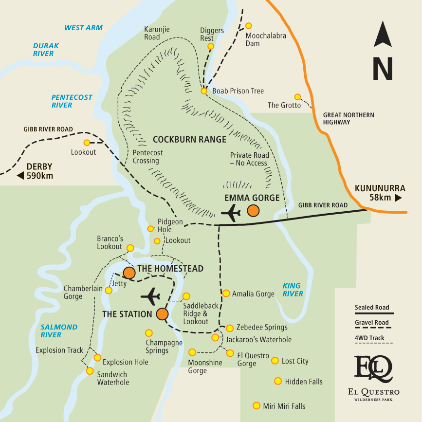 elquestro wilderness park map copyright